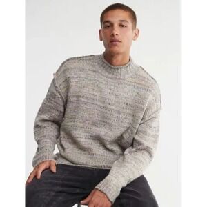 BDG Men's Orion Mock roll Neck Speckled‎ Knit Sweater Size Small